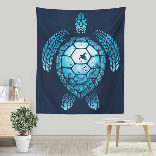 Turtle Silhouette - Wall Tapestry