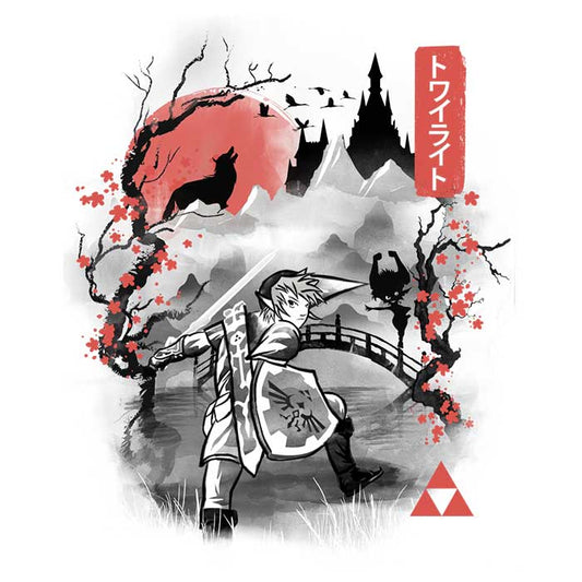 Twilight Sumi-e - 3/4 Sleeve Raglan T-Shirt