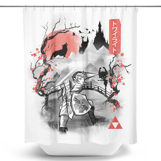 Twilight Sumi-e - Shower Curtain