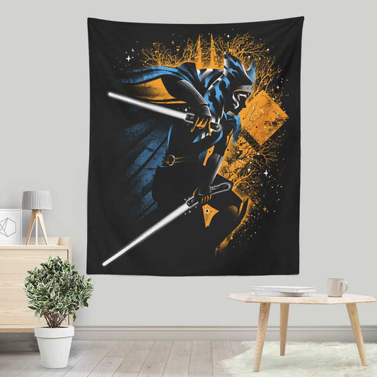 Twin White Blades - Wall Tapestry