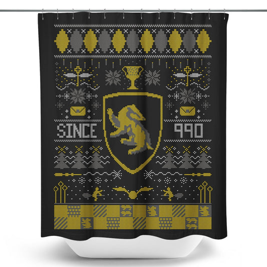 Ugly Badger Sweater - Shower Curtain