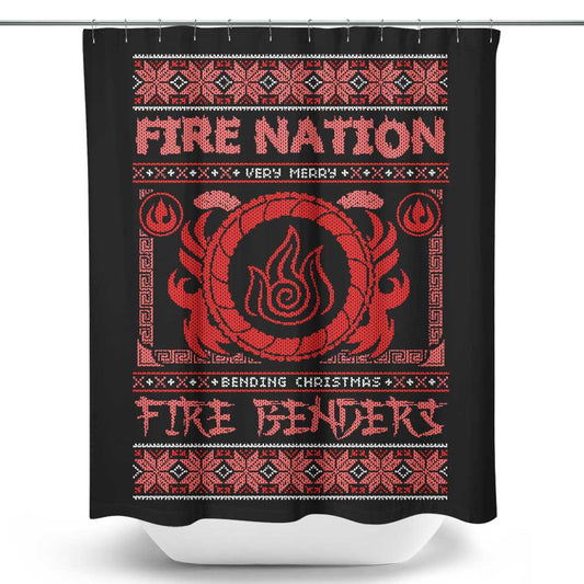 Ugly Fire Sweater - Shower Curtain