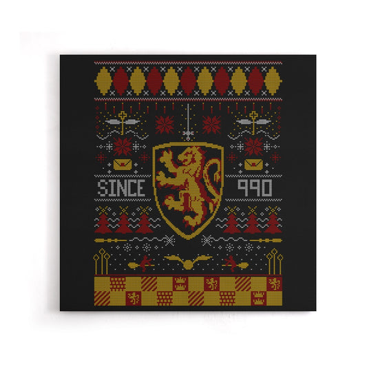 Ugly Lion Sweater - Canvas Print