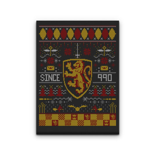 Ugly Lion Sweater - Canvas Print