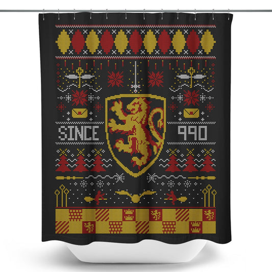 Ugly Lion Sweater - Shower Curtain