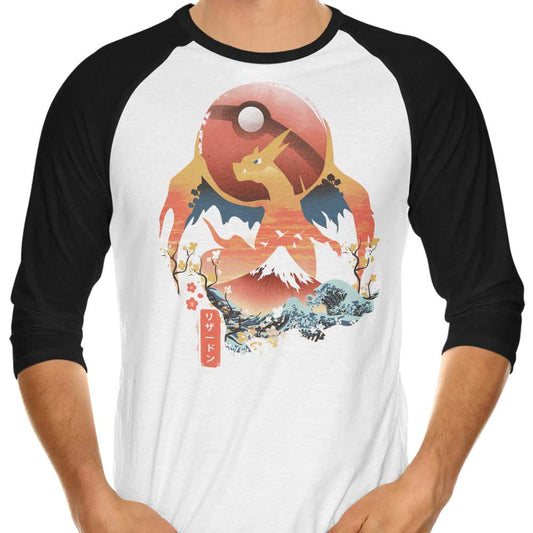 Ukiyo Fire - 3/4 Sleeve Raglan T-Shirt
