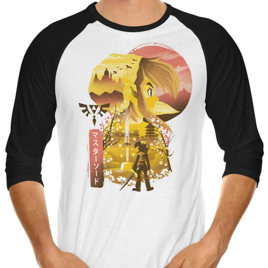 Ukiyo-e Courage - 3/4 Sleeve Raglan T-Shirt