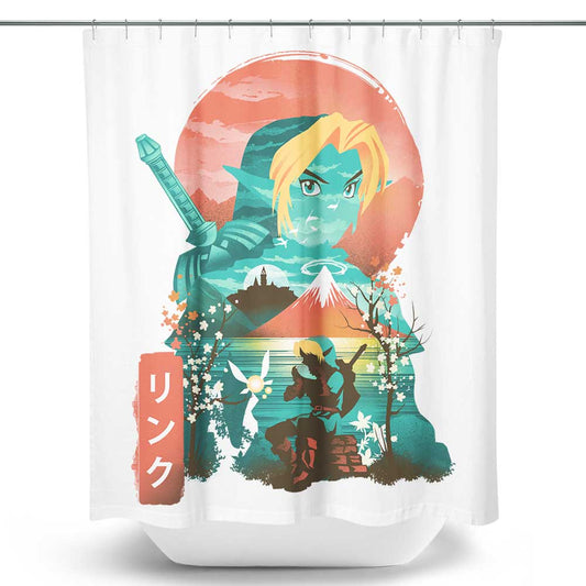 Ukiyo-e Ocarina - Shower Curtain