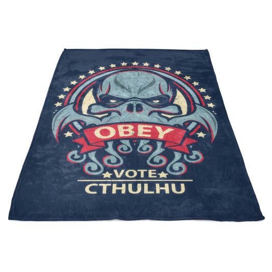Vote Cthulhu - Fleece Blanket