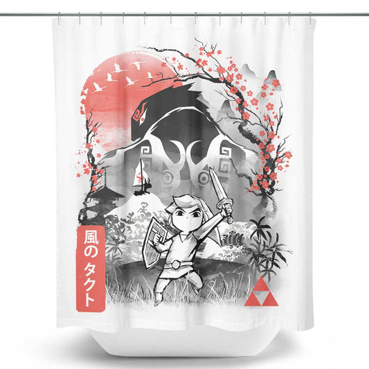 Waker Sumi-e - Shower Curtain