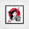Warrior Princess Sumi-e - Posters & Prints