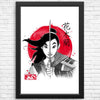 Warrior Princess Sumi-e - Posters & Prints