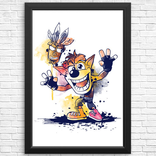 Watercolor Bandicoot - Posters & Prints