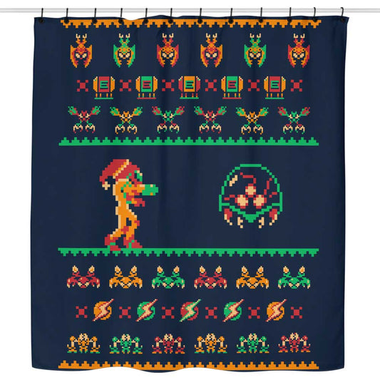 We Wish You a Metroid Christmas - Shower Curtain