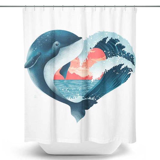 Whale Love - Shower Curtain
