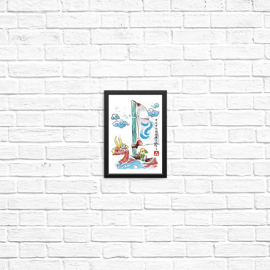 Wind Sailing Watercolor - Posters & Prints