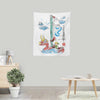 Wind Sailing Watercolor - Wall Tapestry