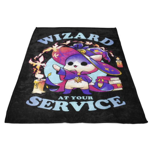 Wizard at Your Service - Fleece Blanket