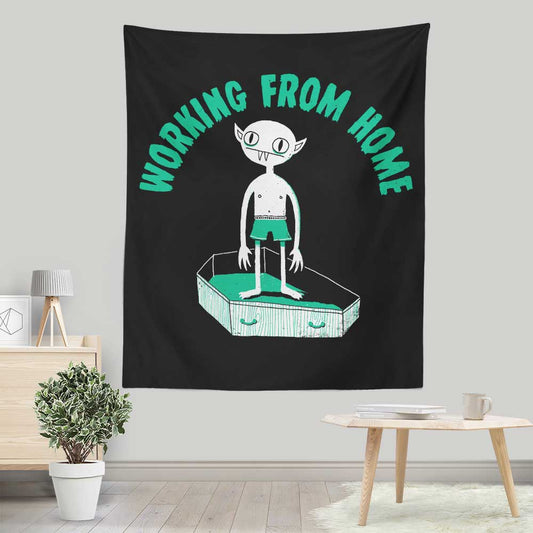 Working from Home - Wall Tapestry