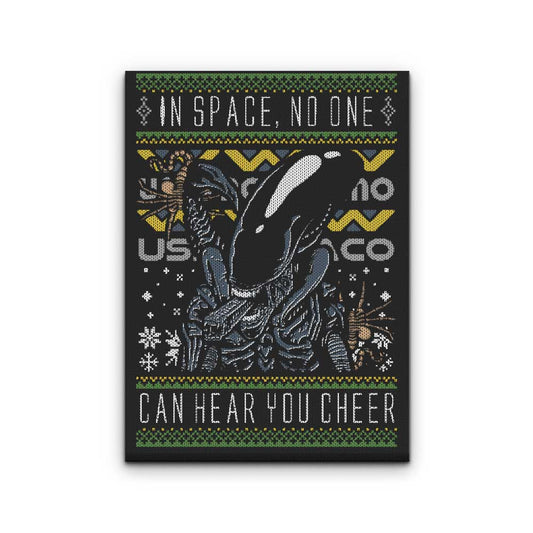 Xeno Christmas Sweater - Canvas Print
