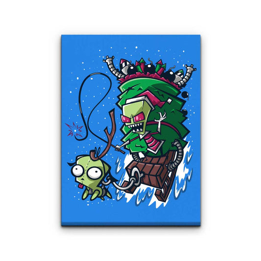 Zim Stole Christmas - Canvas Print