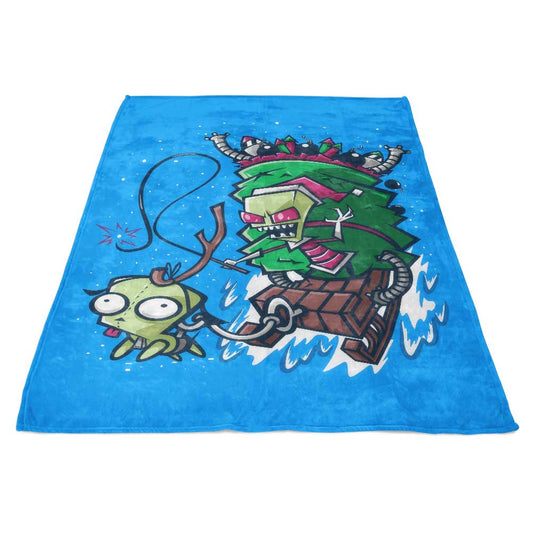 Zim Stole Christmas - Fleece Blanket