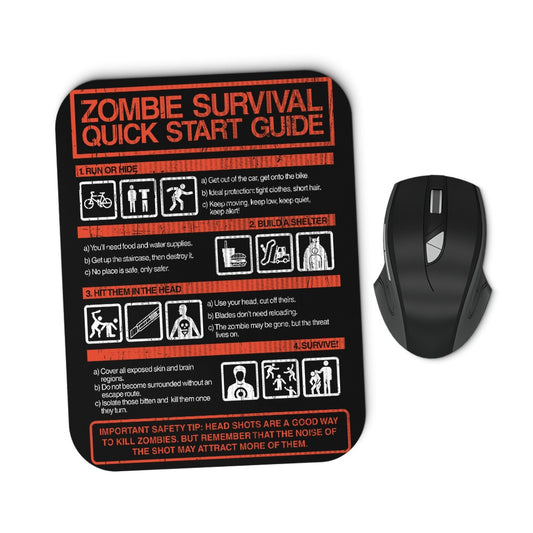 Zombie Survival Quick Start Guide - Mousepad