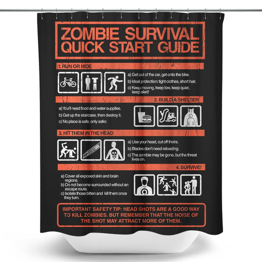 Zombie Survival Quick Start Guide - Shower Curtain