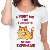 A Penny Seems Expensive - Women's V-Neck