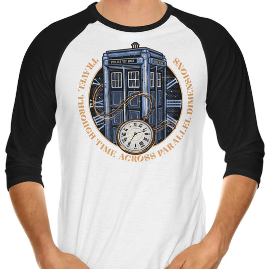 Across Parallel Dimensions - 3/4 Sleeve Raglan T-Shirt