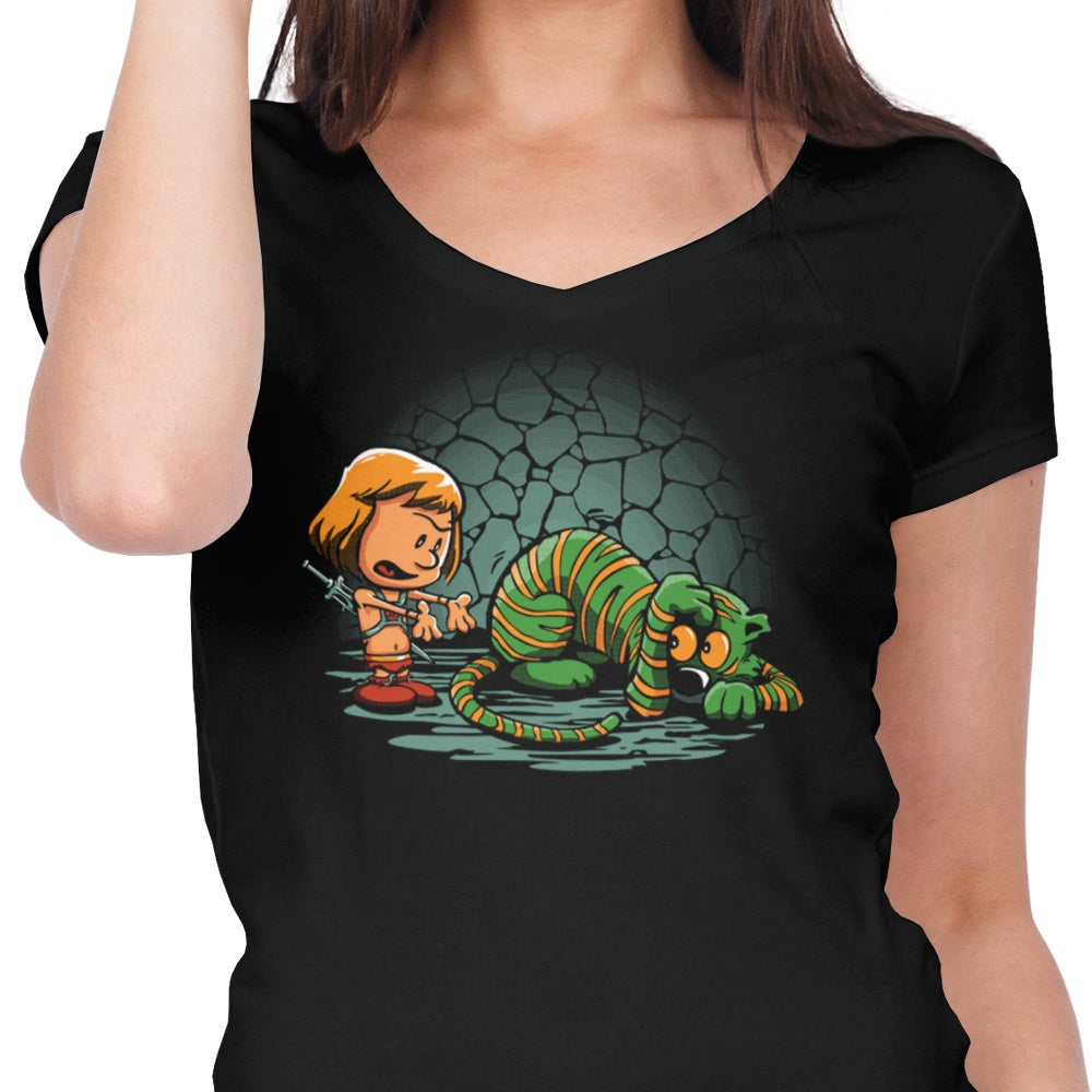 Afraid of Your Own Shadow - Women's V-Neck