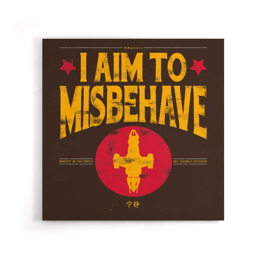 Aim to Misbehave - Canvas Print