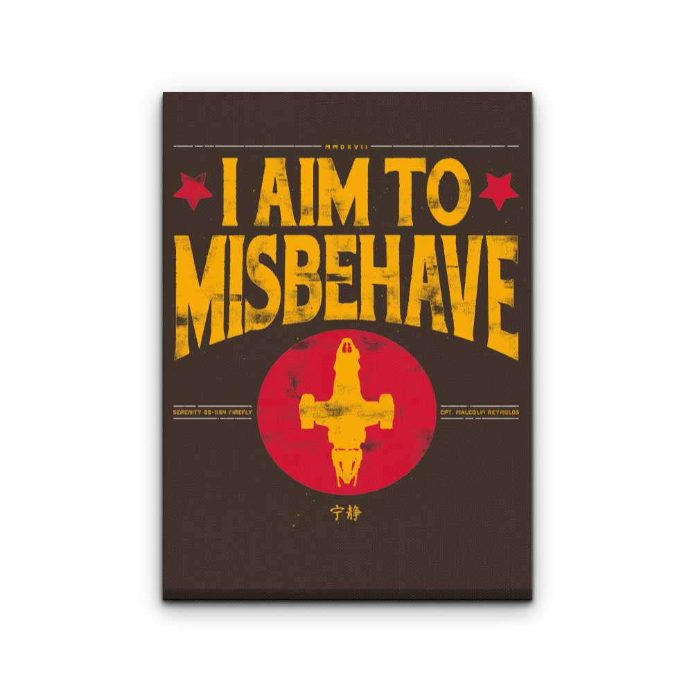Aim to Misbehave - Canvas Print