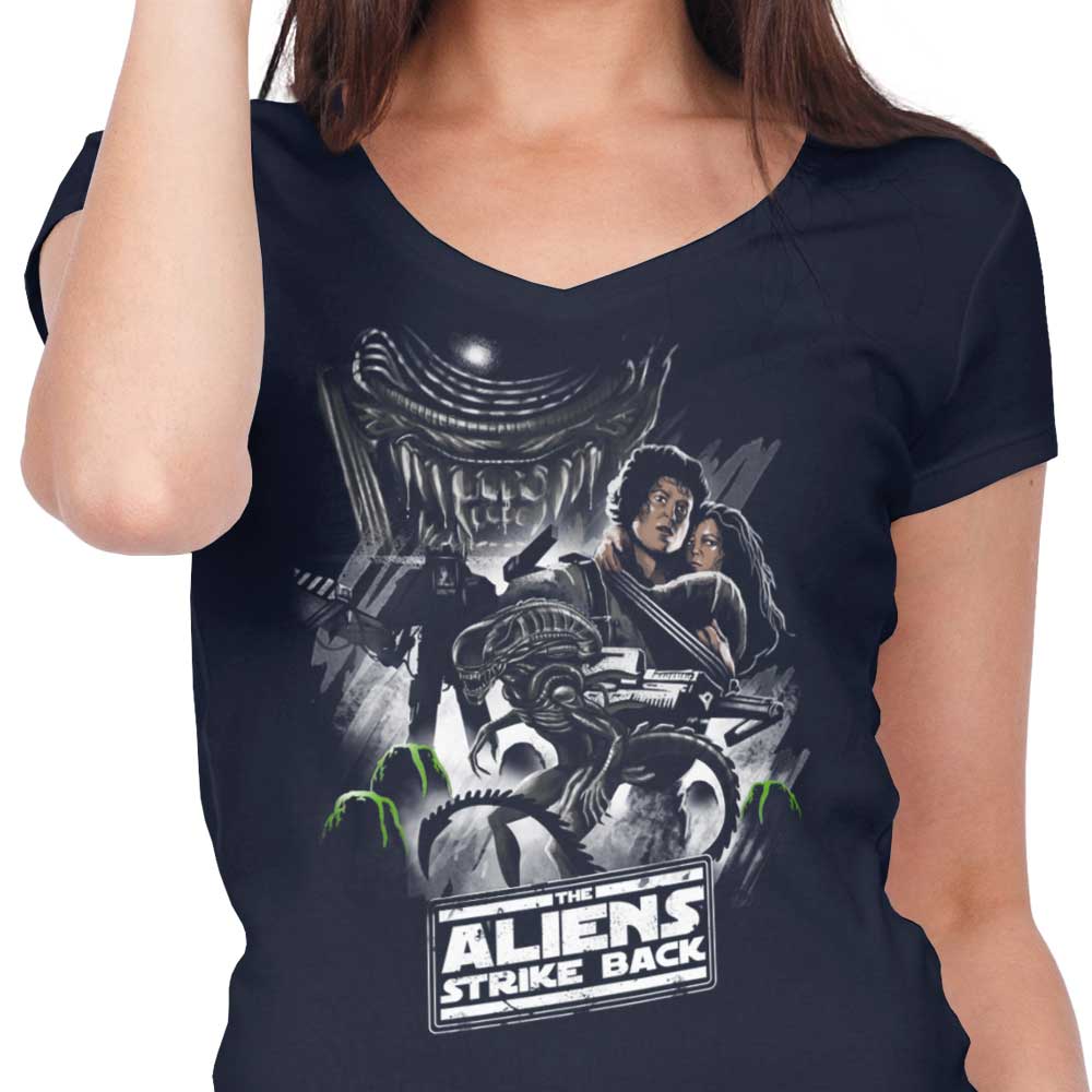 Aliens Strike Back - Women's V-Neck
