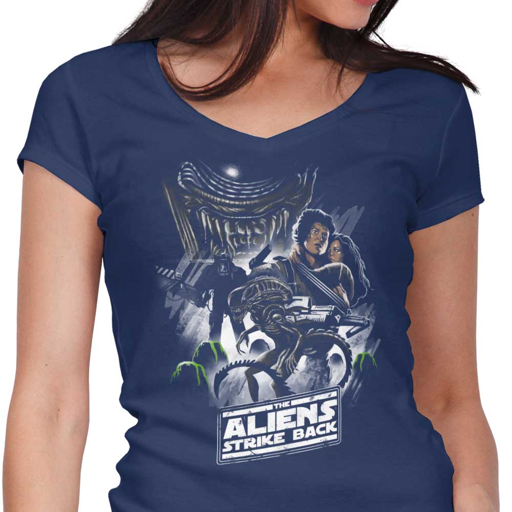 Aliens Strike Back - Women's V-Neck