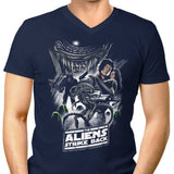 Aliens Strike Back - Men's V-Neck