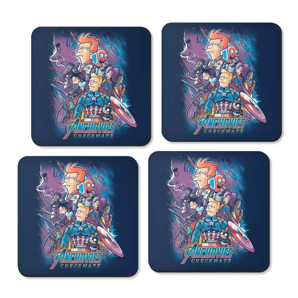 Anchovies: Checkmate - Coasters