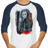 Attack on Crystal Lake - 3/4 Sleeve Raglan T-Shirt