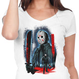 Attack on Crystal Lake - Women's V-Neck