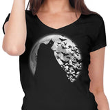 Bats Under the Moon - Women's V-Neck