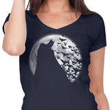 Bats Under the Moon - Women's V-Neck
