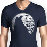 Bats Under the Moon - Men's V-Neck
