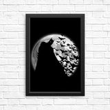 Bats Under the Moon - Posters & Prints