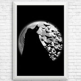 Bats Under the Moon - Posters & Prints