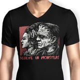 Believe in Monsters - Men's V-Neck