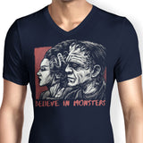 Believe in Monsters - Men's V-Neck