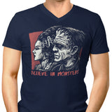 Believe in Monsters - Men's V-Neck