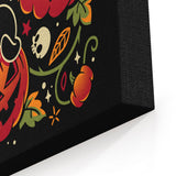 Black Cats Pumpkin Party - Canvas Print
