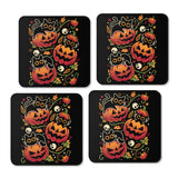 Black Cats Pumpkin Party - Coasters