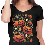 Black Cats Pumpkin Party - Women's V-Neck